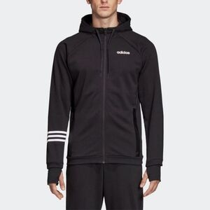 Adidas Climalite Men's Black Zip Up Hoodie Sweatshirt Jacket Size Medium
